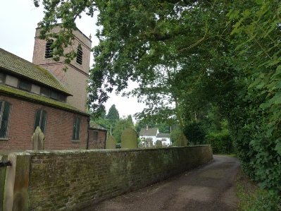 A lane beside Swettenham Church. 